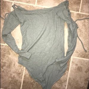 Long Sleeve Lace Up Bodysuit